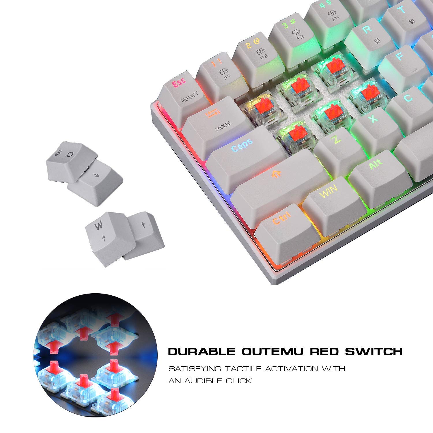 Motospeed Wired/Wireless Bluetooth Mechanical Gaming Keyboard SK62
